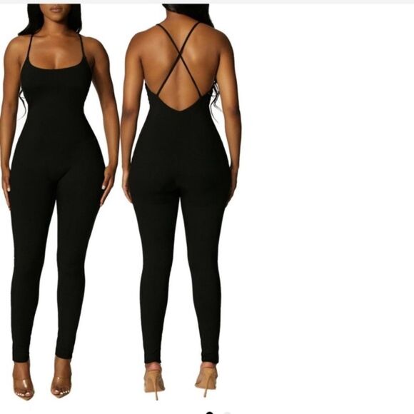 NWT Naked Wardrobe Cross Back Cami Jumpsuit - size 3X - Picture 2 of 7